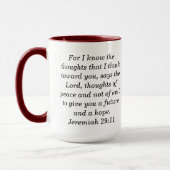 Jeremiah 29:1 Custom Scripture Two-Tone Coffee Tas Tasse (Links)