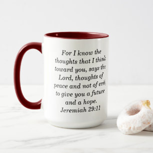 Jeremiah 29:1 Custom Scripture Two-Tone Coffee Tas Tasse