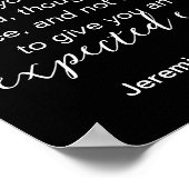 Jeremiah 29 Friedensgedanken Christliches Zitat Poster (Ecke)