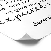Jeremiah 29 Friedensgedanken Christliches Zitat Poster (Ecke)