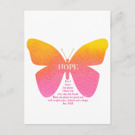 Jeremiah 29 Hope Butterfly Postkarte