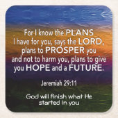 Jeremiah 29 ICH KENNE DIE PLANS Christlich Rechteckiger Pappuntersetzer (Vorderseite)