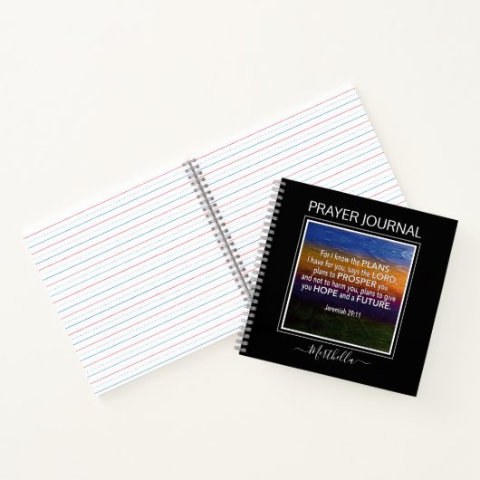 Jeremiah 29 KENNE ICH DAS PLANS Prayer Journal Notizblock (Innenseite)