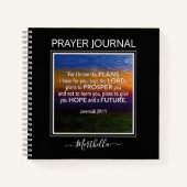 Jeremiah 29 KENNE ICH DAS PLANS Prayer Journal Notizblock (Vorderseite)