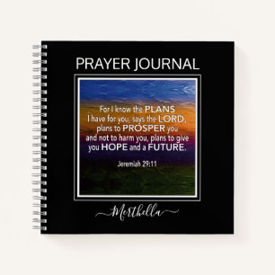 Jeremiah 29 KENNE ICH DAS PLANS Prayer Journal Notizblock
