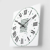 Jeremiah 31:13 KJV Bible Verse II Roman Numeral Sq Quadratische Wanduhr (Winkel)