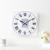 Jeremiah 31:13 KJV Bible Verse Roman Numeral Quadratische Wanduhr (Zuhause)