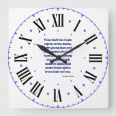 Jeremiah 31:13 KJV Bible Verse Roman Numeral Quadratische Wanduhr (Vorderseite)