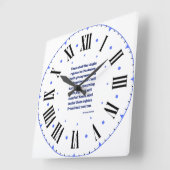 Jeremiah 31:13 KJV Bible Verse Roman Numeral Quadratische Wanduhr (Winkel)