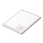 Jeremiah 31:3 Elegant Deep Red Bible Verse Notizblock (Rotiert)