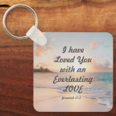 Jeremiah 31:3 I have Loved you Bible Ocean Sunset Schlüsselanhänger (Vorderseite)
