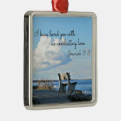 Jeremiah 31:3 Ich habe dich mit einem immerwährend Silbernes Ornament (Rechts)