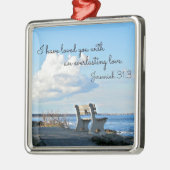 Jeremiah 31:3 Ich habe dich mit einem immerwährend Silbernes Ornament (Links)