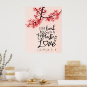 Jeremiah 31:3 Ich habe euch Bibelverse geliebt Poster (Küche)