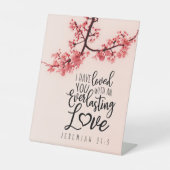 Jeremiah 31:3 Ich habe euch Bibelverse geliebt Sockelschild (Vorderseite)