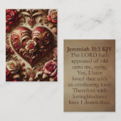 Jeremiah 31:3 KJV Karten - Herz der Freundlichkeit (Vorne/Hinten)