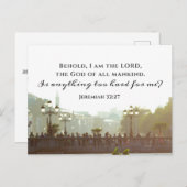 Jeremiah 32:27 Ist etwas zu schwer für mich? Postkarte (Vorne/Hinten)