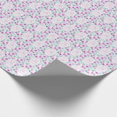 Jeremiah 32:27 Uhr mit lila Blumen Hintergrund Geschenkpapier (Ecke)