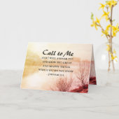 Jeremiah 33:3 Anruf an mich und ich antworte Ihnen Karte (Gelbe Blume)