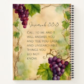 Jeremiah 33:3 Christlich Bibelverse Notizblock (Rückseite)
