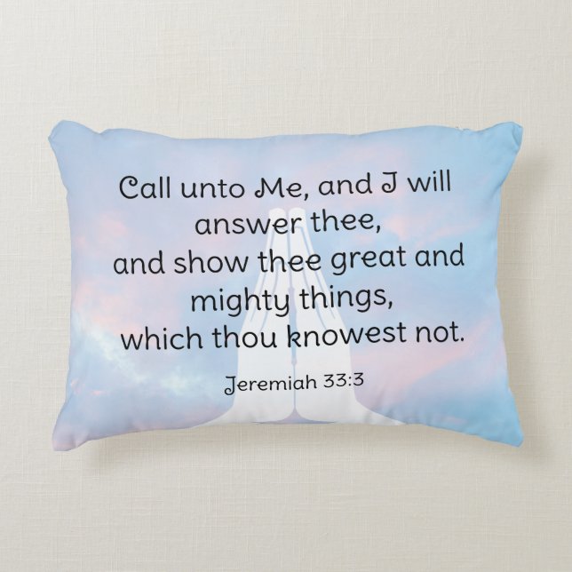 Jeremiah 33:3 dekokissen (Vorderseite)