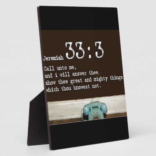 Jeremiah 33:3 fotoplatte (Seite)