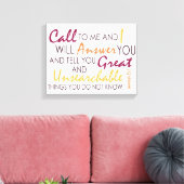 Jeremiah 33:3 leinwanddruck (Insitu (Wohnzimmer))