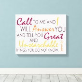 Jeremiah 33:3 leinwanddruck (Insitu (Holzboden))