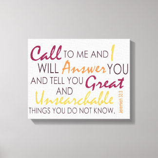 Jeremiah 33:3 leinwanddruck