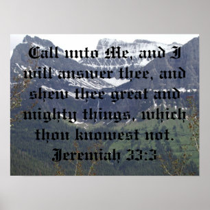 Jeremiah 33:3-Plakat Poster