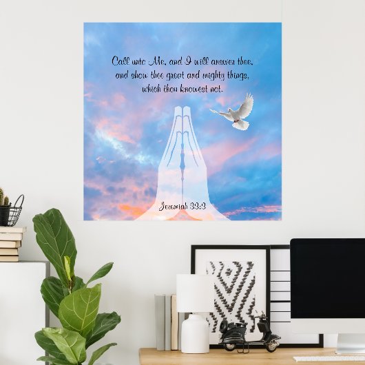 Jeremiah 33:3 Poster (Heimbüro)