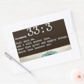 Jeremiah 33:3 rechteckiger aufkleber (Umschlag)