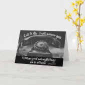 Jeremiah 33:3 Ruf an Ich werde dir antworten, Bibe Karte (Gelbe Blume)