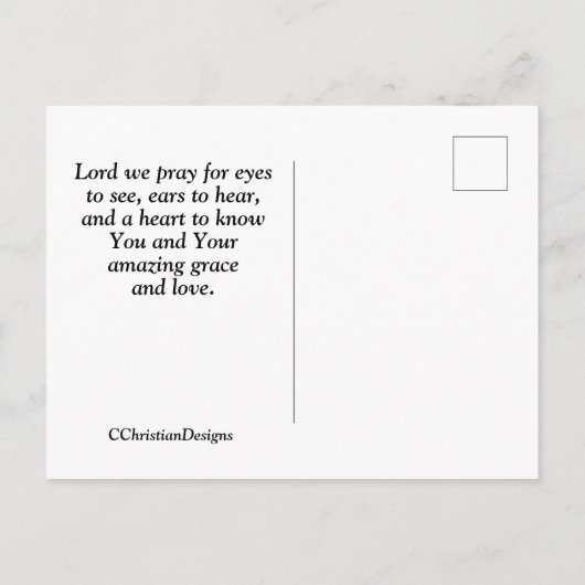 Jeremiah 33:3 Ruf an Ich werde dir antworten, Bibe Postkarte (Rückseite)