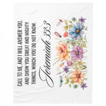 Jeremiah 33:3 Ruf mir Wildblumen Schrift an