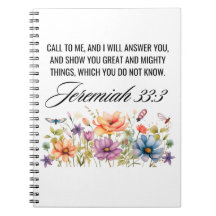 Jeremiah 33:3 Ruf mir Wildblumen Schrift an