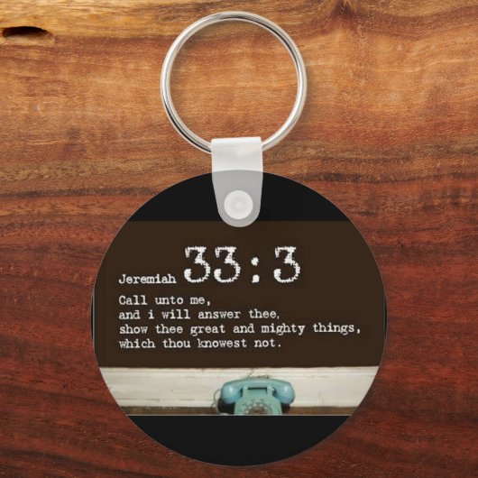 Jeremiah 33:3 schlüsselanhänger (Vorderseite)