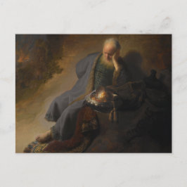Jeremiah Lamenting the Destruction of Jerusalem Postkarte
