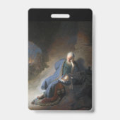 Jeremiah Lamenting über den Fall Jerusalems, Rembr Ausweis (Rückseite)