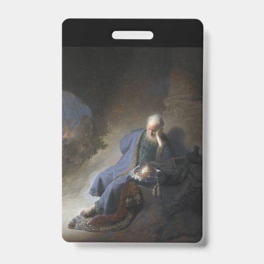 Jeremiah Lamenting über den Fall Jerusalems, Rembr Ausweis (Vorderseite)