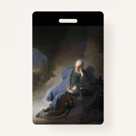 Jeremiah Lamenting über den Fall Jerusalems, Rembr Ausweis (Vorderseite)