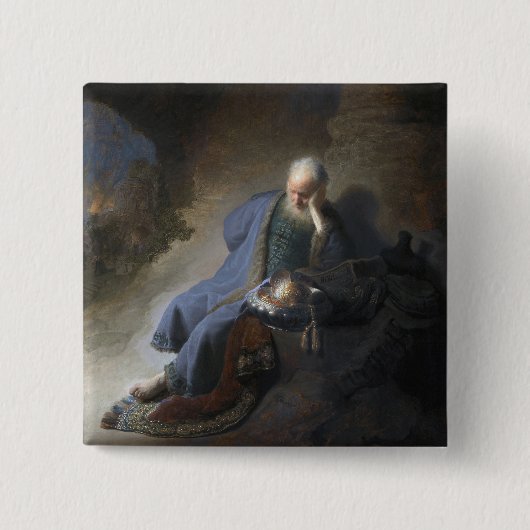 Jeremiah Lamenting über den Fall Jerusalems, Rembr Button (Vorderseite)