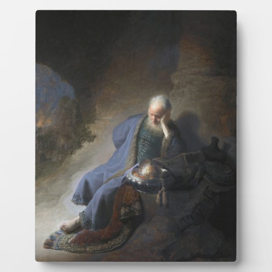Jeremiah Lamenting über den Fall Jerusalems, Rembr Fotoplatte (Vorderseite)