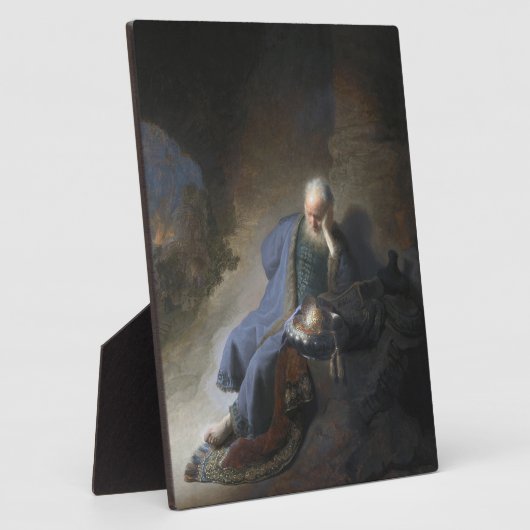 Jeremiah Lamenting über den Fall Jerusalems, Rembr Fotoplatte (Seite)