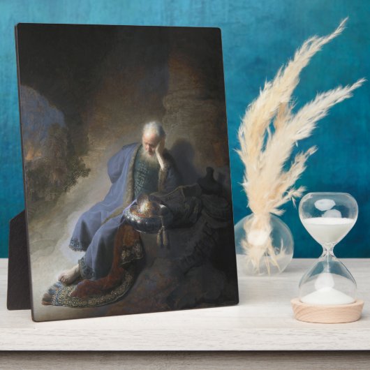 Jeremiah Lamenting über den Fall Jerusalems, Rembr Fotoplatte (Seite)