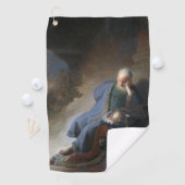 Jeremiah Lamenting über den Fall Jerusalems, Rembr Golfhandtuch (Insitu)
