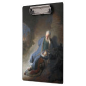 Jeremiah Lamenting über den Fall Jerusalems, Rembr Klemmbrett (Links)