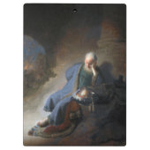Jeremiah Lamenting über den Fall Jerusalems, Rembr Klemmbrett (Rückseite)