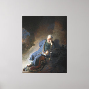 Jeremiah Lamenting über den Fall Jerusalems, Rembr Leinwanddruck