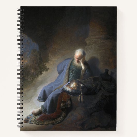 Jeremiah Lamenting über den Fall Jerusalems, Rembr Notizblock (Vorderseite)